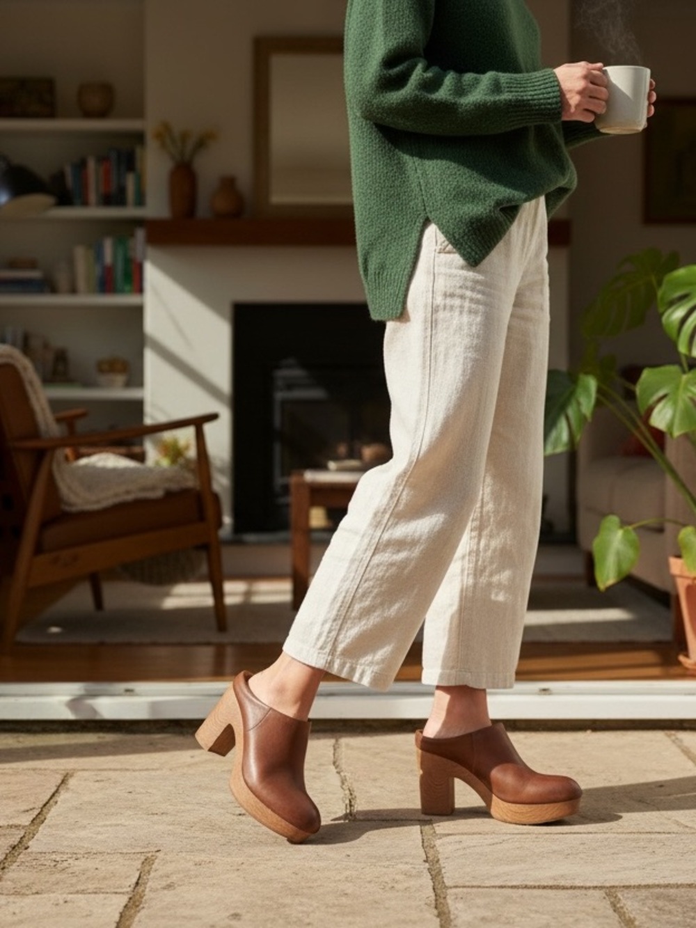 Kork-Ease Brown Platform Clogs | 9 | EUC | Boho | Retro | Leather